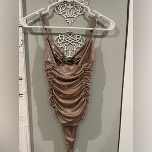 Zara size small gold body suit never wore brand new with tags